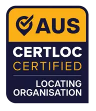 AUS CERTLOC Certified Locating Organisation accreditation mark